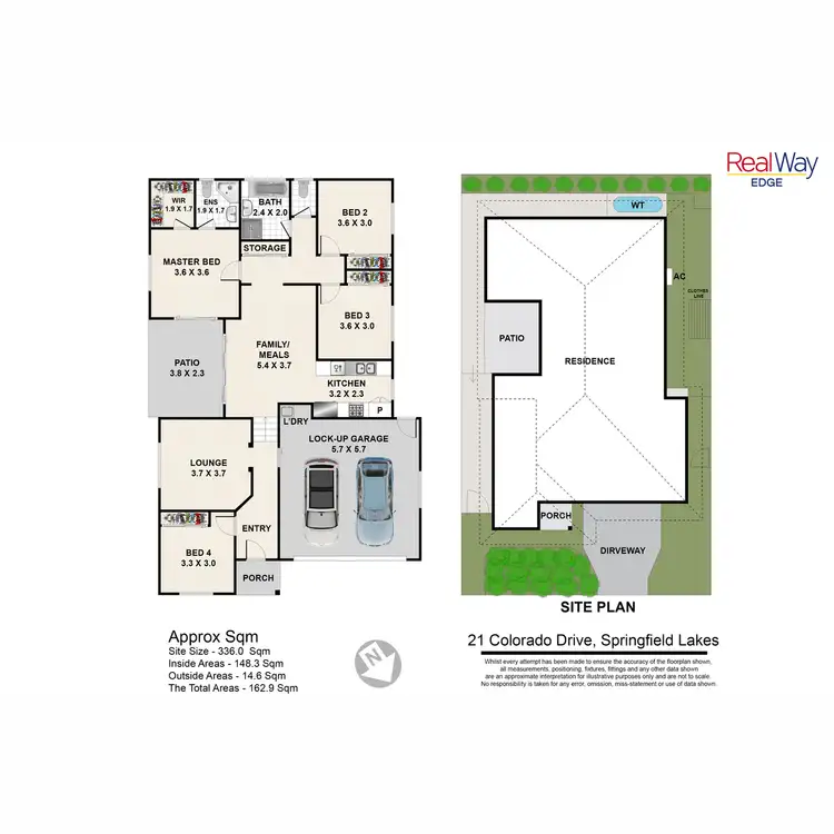 Floorplan of Homely house listing, 21 Colorado Drive, Springfield Lakes QLD 4300