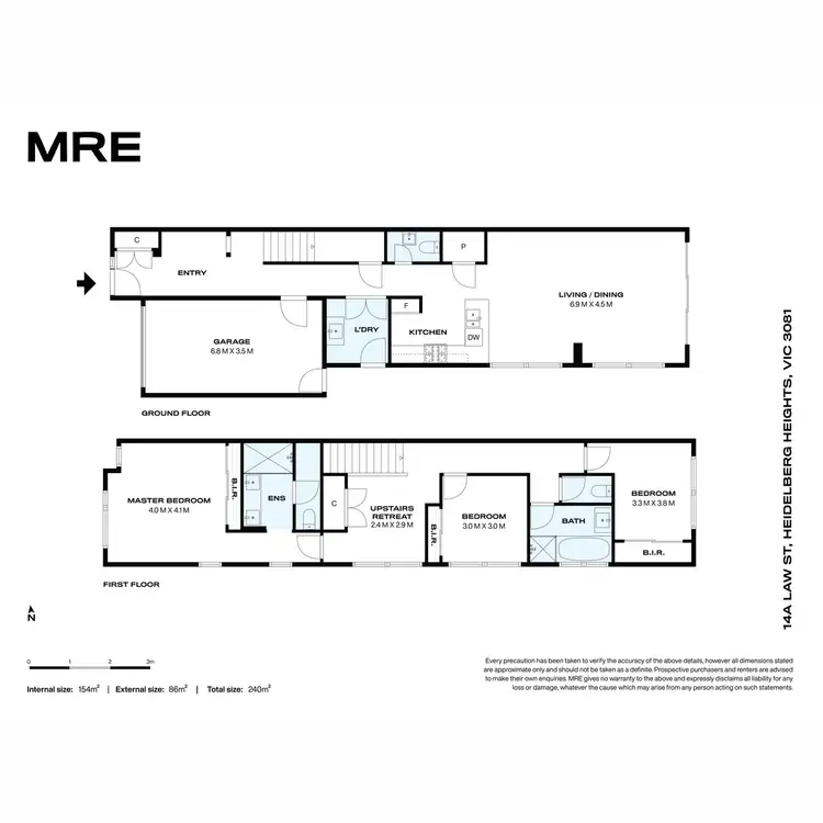 Floorplan of Homely townhouse listing, 14A Law Street, Heidelberg Heights VIC 3081