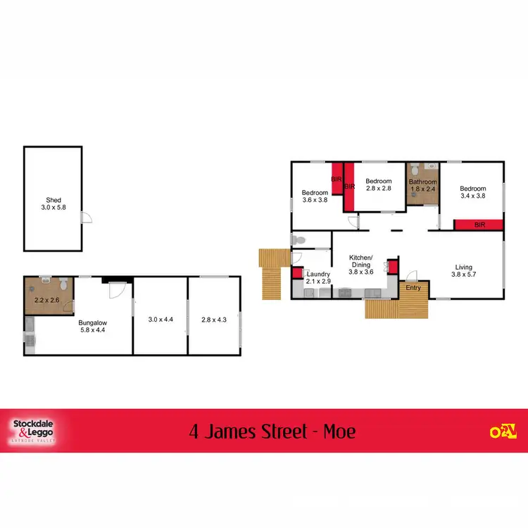 Floorplan of Homely house listing, 4 James Street, Moe VIC 3825