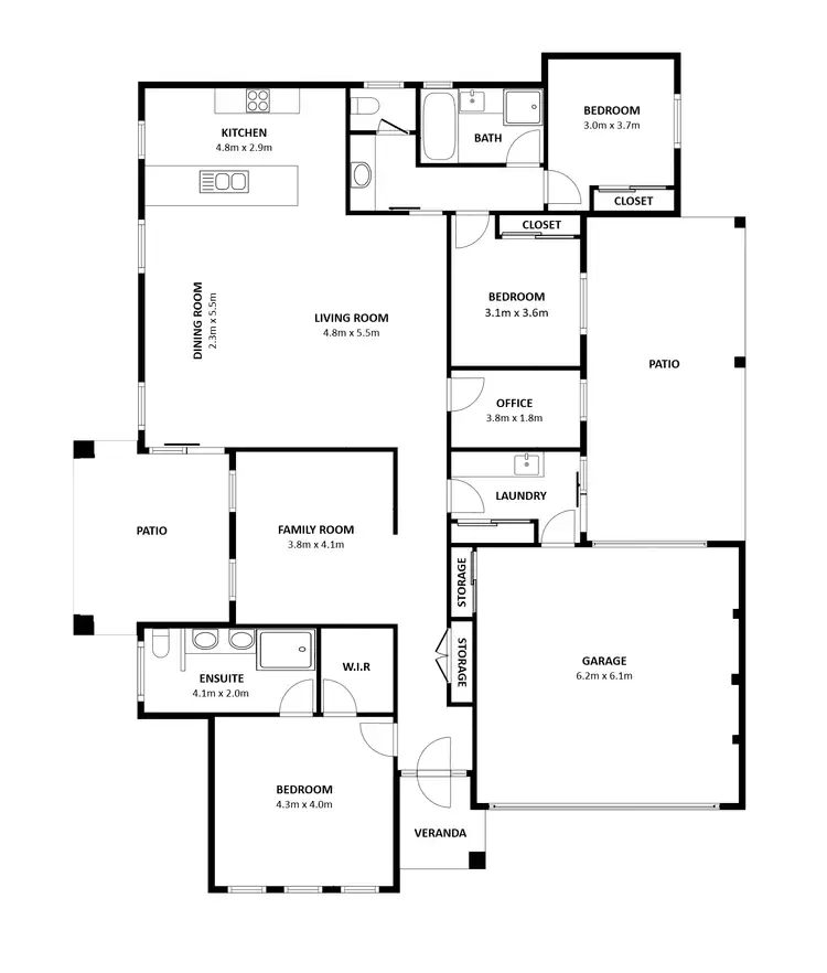 Floorplan of Homely house listing, 10 Clarendon Avenue, Wodonga VIC 3690