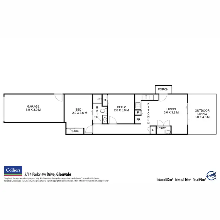 Floorplan of Homely unit listing, 2/14 Parkview Drive, Glenvale QLD 4350