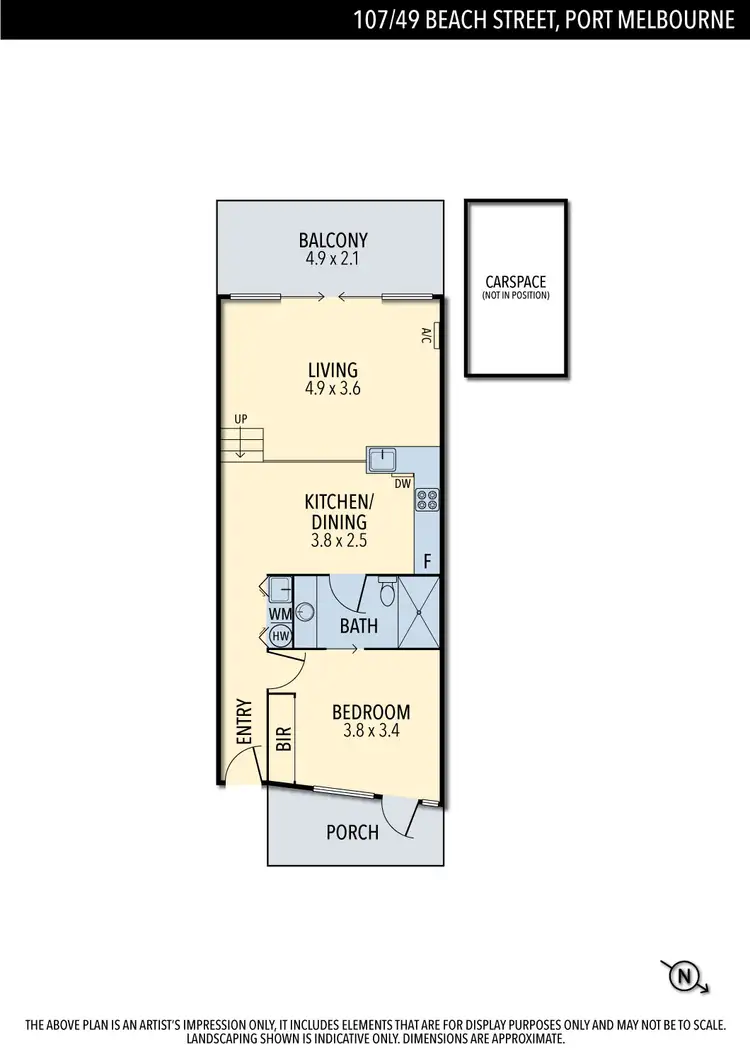 Floorplan of Homely apartment listing, 107/49 Beach Street, Port Melbourne VIC 3207