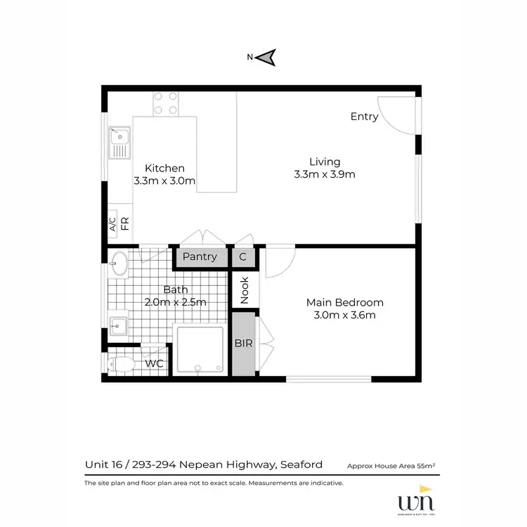Floorplan of Homely unit listing, 16/293 Nepean Highway, Seaford VIC 3198