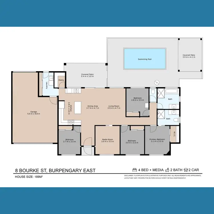 Floorplan of Homely house listing, 8 Bourke Street, Burpengary East QLD 4505