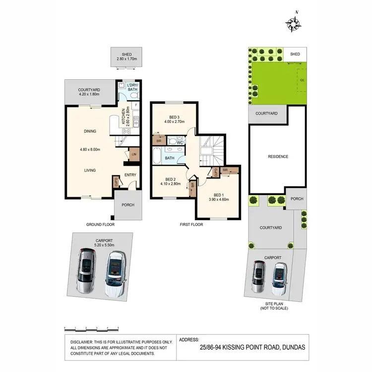 Floorplan of Homely townhouse listing, 25/86-94 Kissing Point Road, Dundas NSW 2117