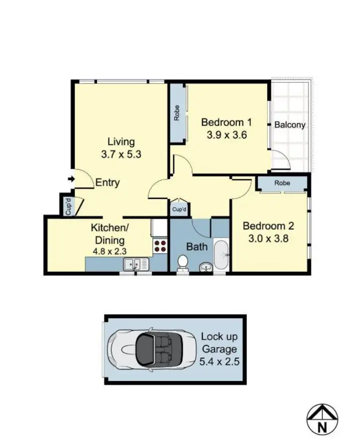 Floorplan of Homely apartment listing, 3/8-10 Botany Street, Randwick NSW 2031