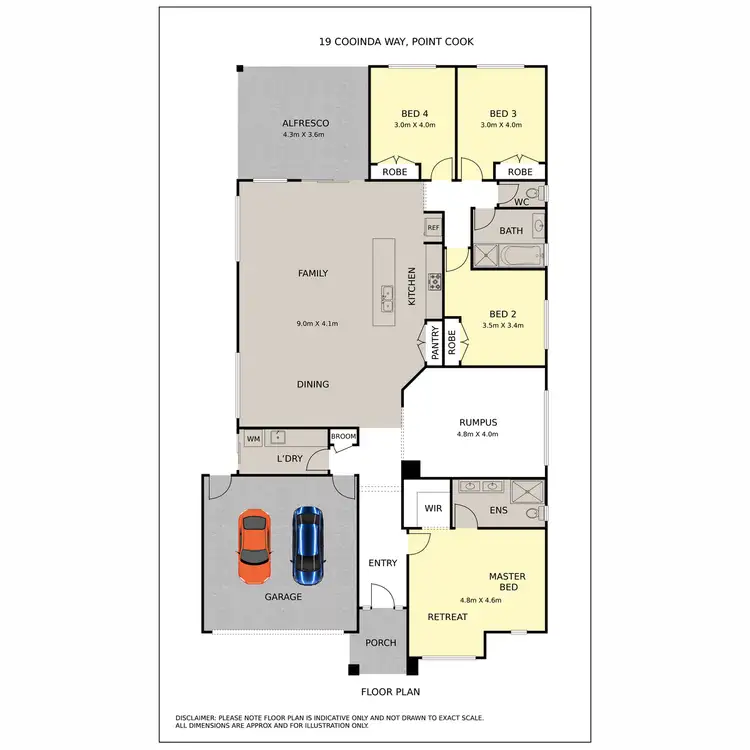 Floorplan of Homely house listing, 19 Cooinda Way, Point Cook VIC 3030