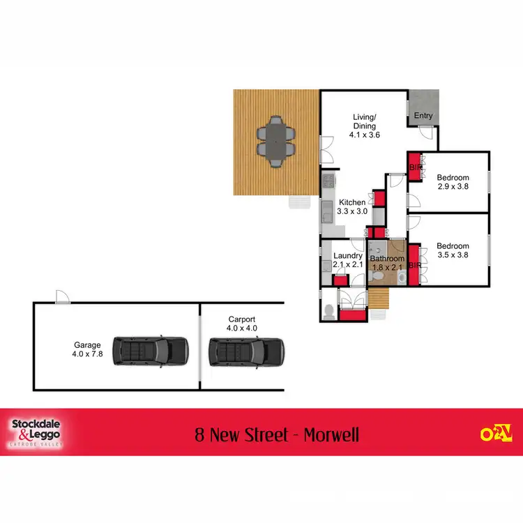 Floorplan of Homely house listing, 8 New Street, Morwell VIC 3840