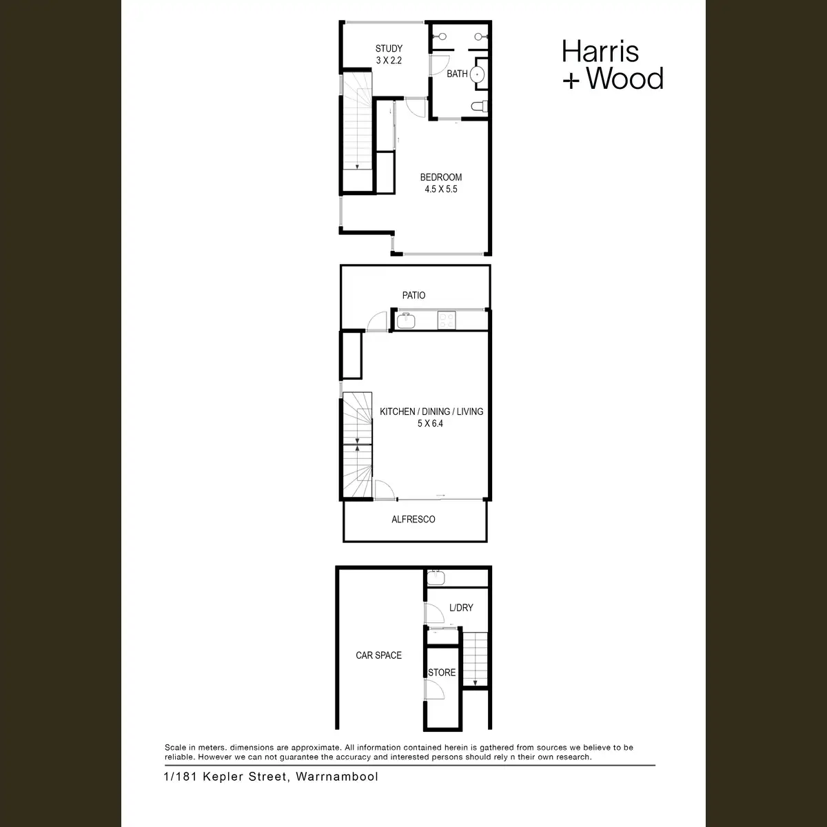 Floorplan of Homely townhouse listing, 1/181 Kepler Street, Warrnambool VIC 3280