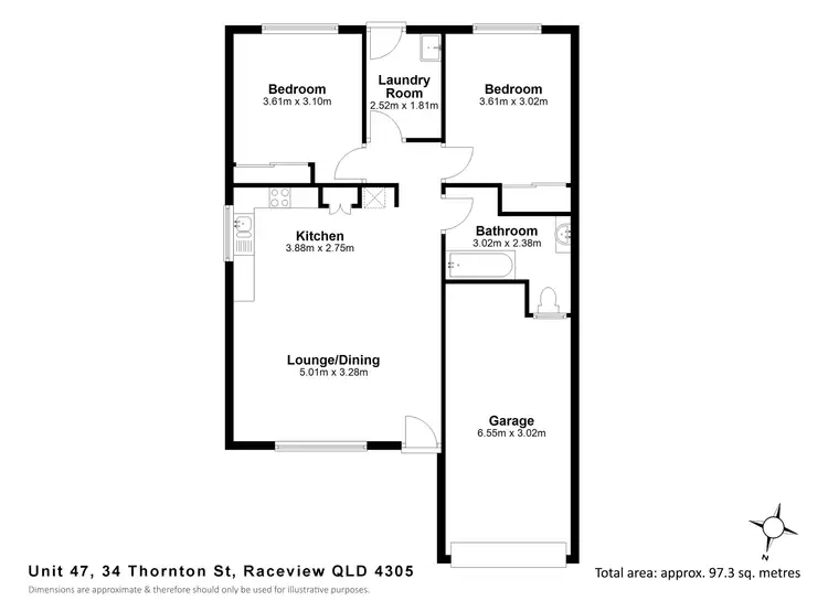 Floorplan of Homely townhouse listing, 47/34 Thornton Street, Raceview QLD 4305