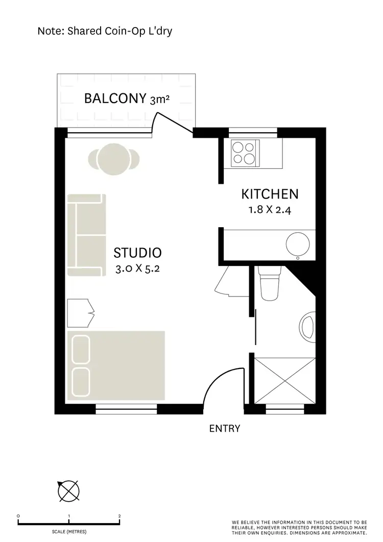 Floorplan of Homely studio listing, 30/8 Wylde Street, Potts Point NSW 2011