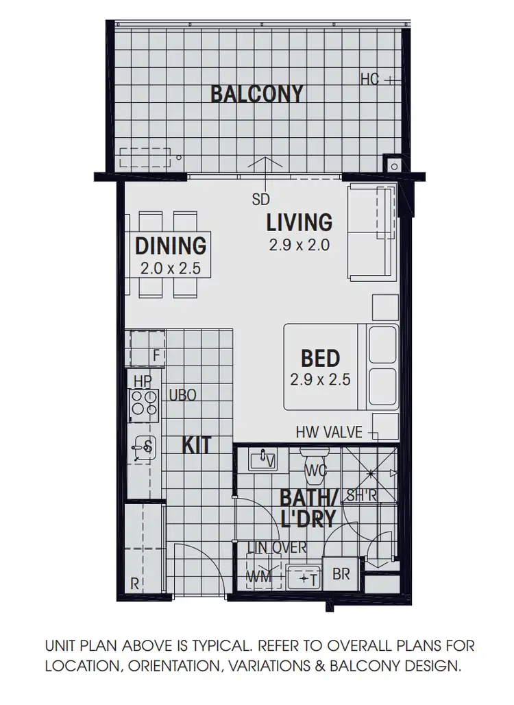 Floorplan of Homely studio listing, 47/26 Sharpe Avenue, Pegs Creek WA 6714