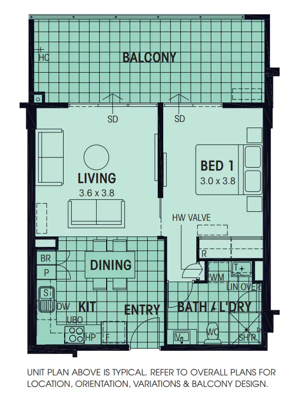 Floorplan of Homely apartment listing, 114/26 Sharpe Avenue, Pegs Creek WA 6714