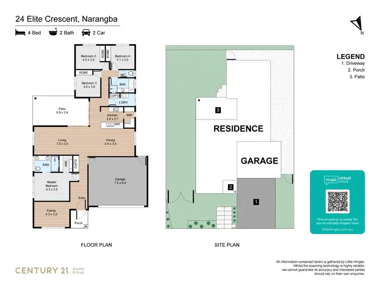 Floorplan of Homely house listing, 24 Elite Crescent, Narangba QLD 4504