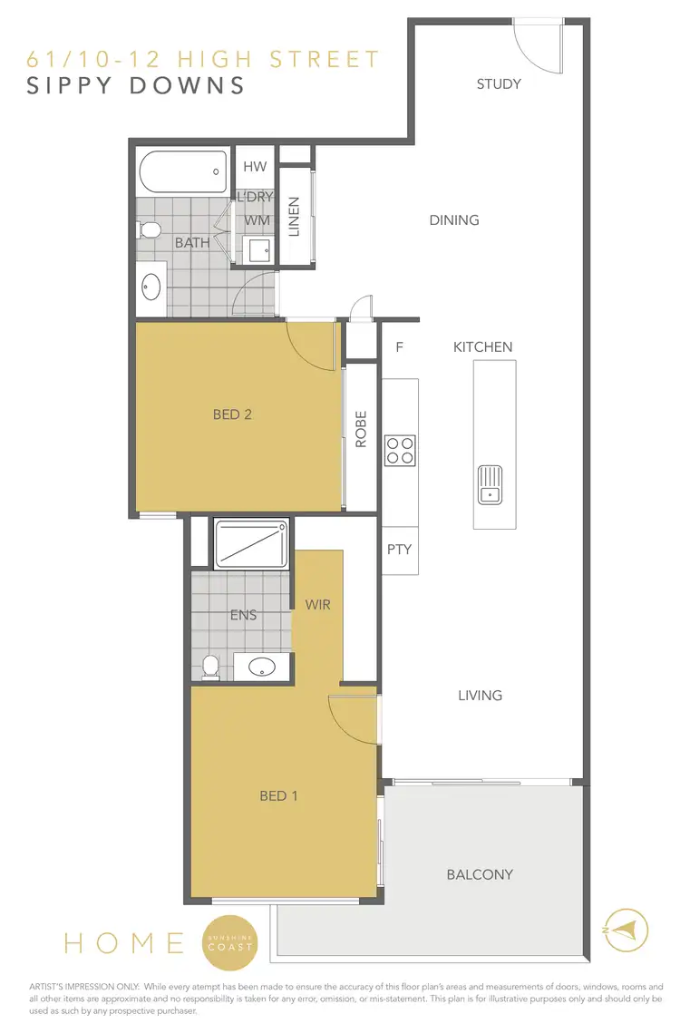 Floorplan of Homely unit listing, 61/10-12 High Street, Sippy Downs QLD 4556