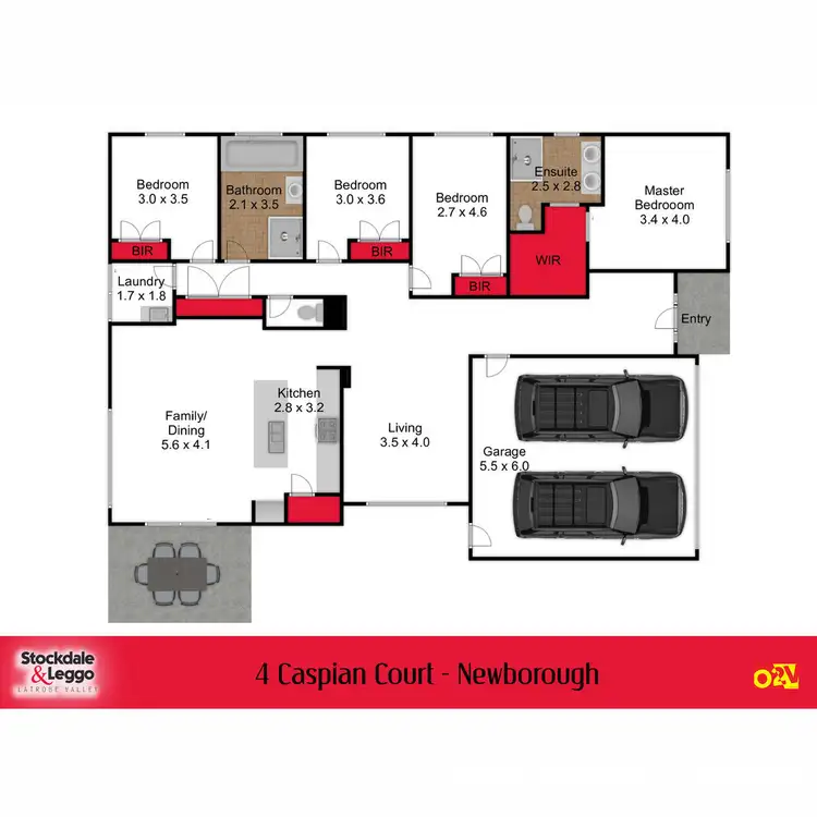Floorplan of Homely house listing, 4 Caspian Court, Newborough VIC 3825