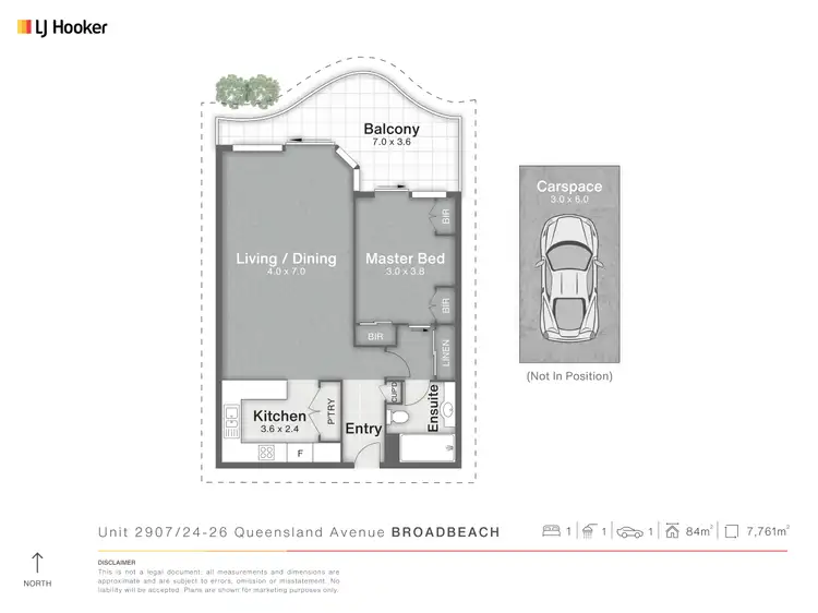 Floorplan of Homely apartment listing, 2907/24-26 Queensland Avenue, Broadbeach QLD 4218