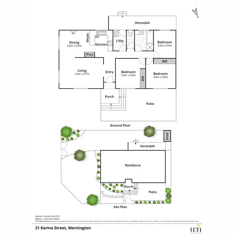 Floorplan of Homely house listing, 21 Karina Street, Mornington VIC 3931