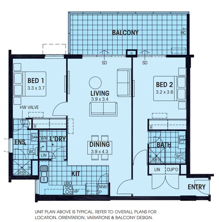 Floorplan of Homely apartment listing, 125/26 Sharpe Avenue, Pegs Creek WA 6714