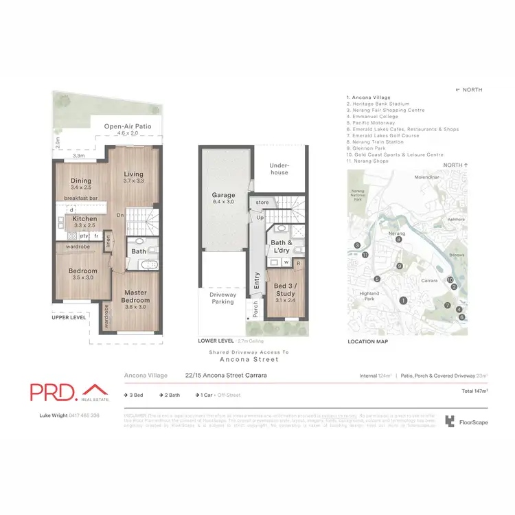 Floorplan of Homely townhouse listing, 22/15 Ancona Street, Carrara QLD 4211