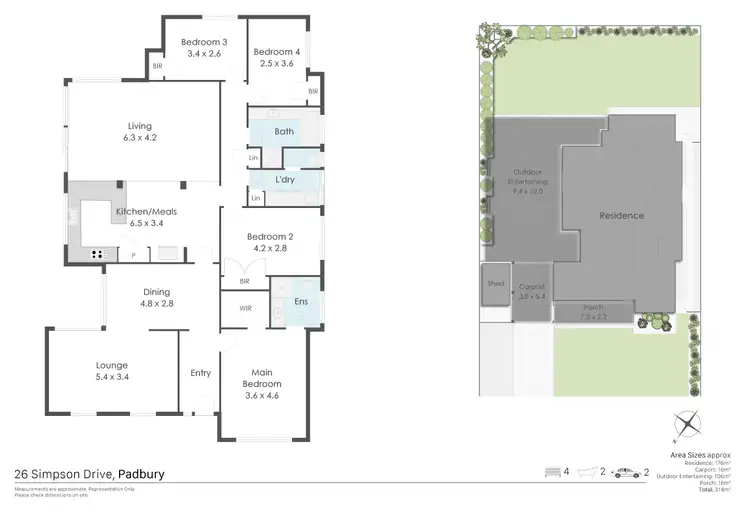 Floorplan of Homely house listing, 26 Simpson Drive, Padbury WA 6025