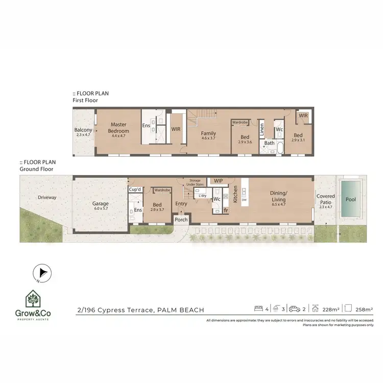 Floorplan of Homely semi-detached listing, 2/196 Cypress Terrace, Palm Beach QLD 4221