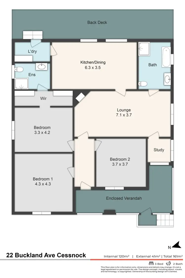Floorplan of Homely house listing, 22 Buckland Avenue, Cessnock NSW 2325