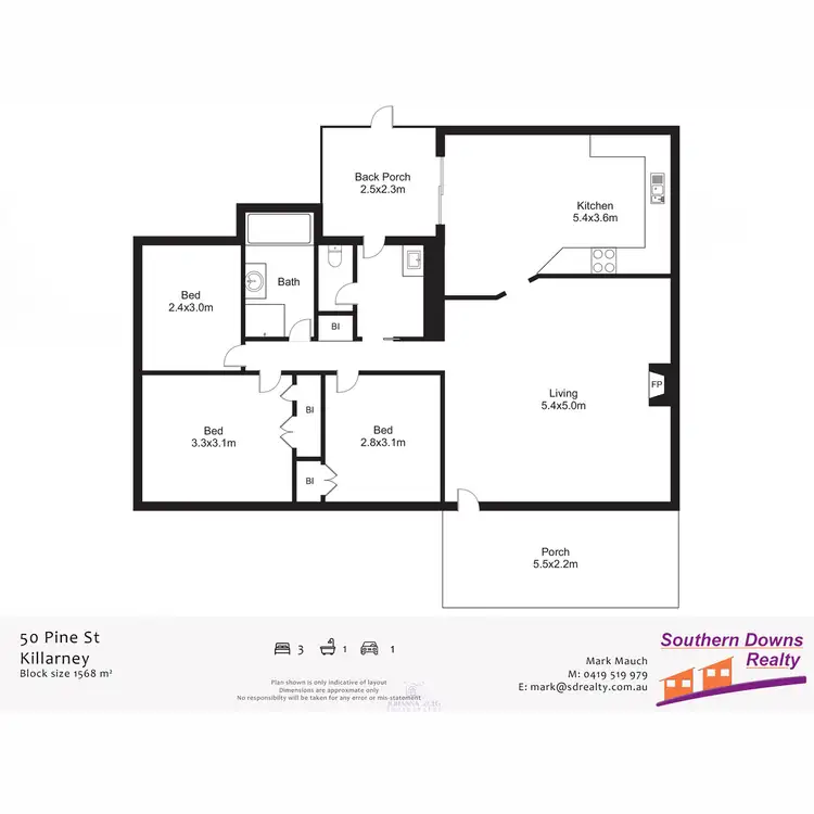 Floorplan of Homely house listing, 50 Pine Street, Killarney QLD 4373