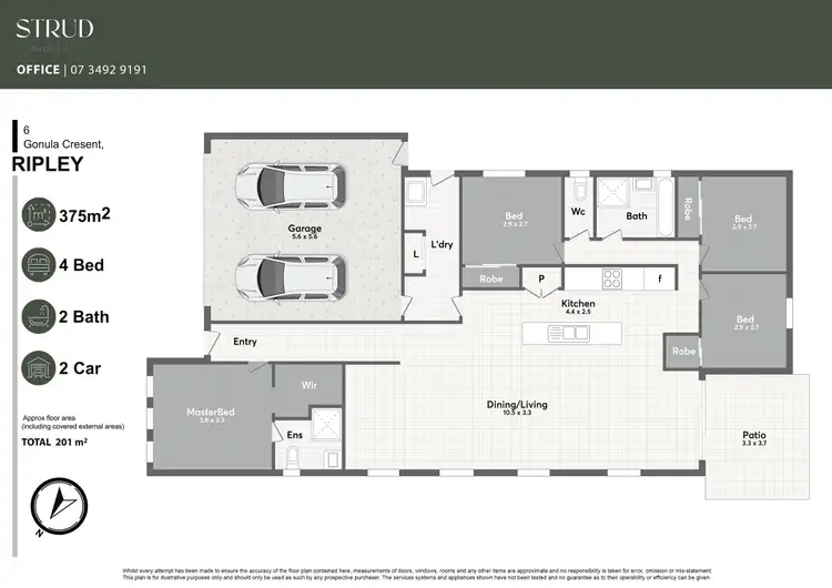 Floorplan of Homely house listing, 6 Gonula Crescent, Ripley QLD 4306