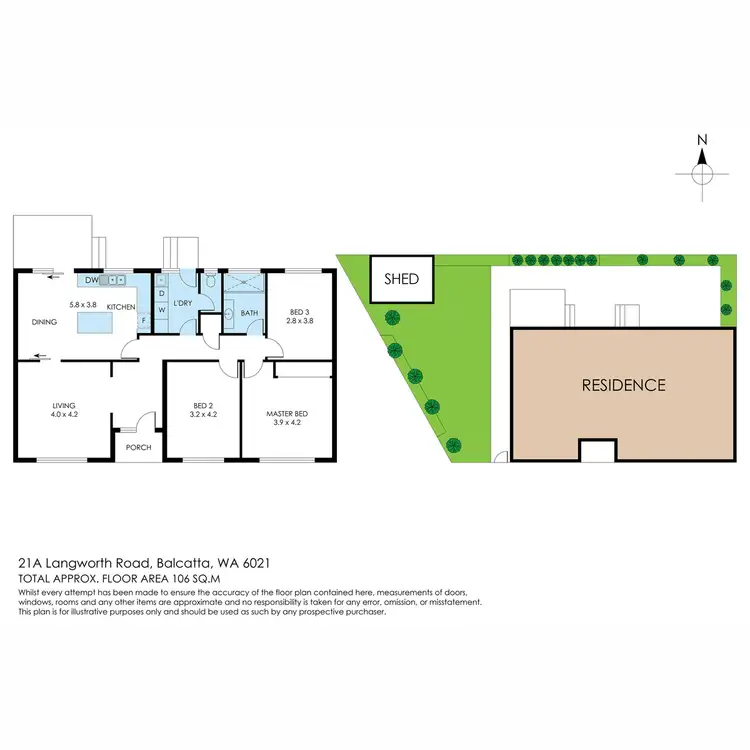Floorplan of Homely house listing, 21A Langworth Road, Balcatta WA 6021