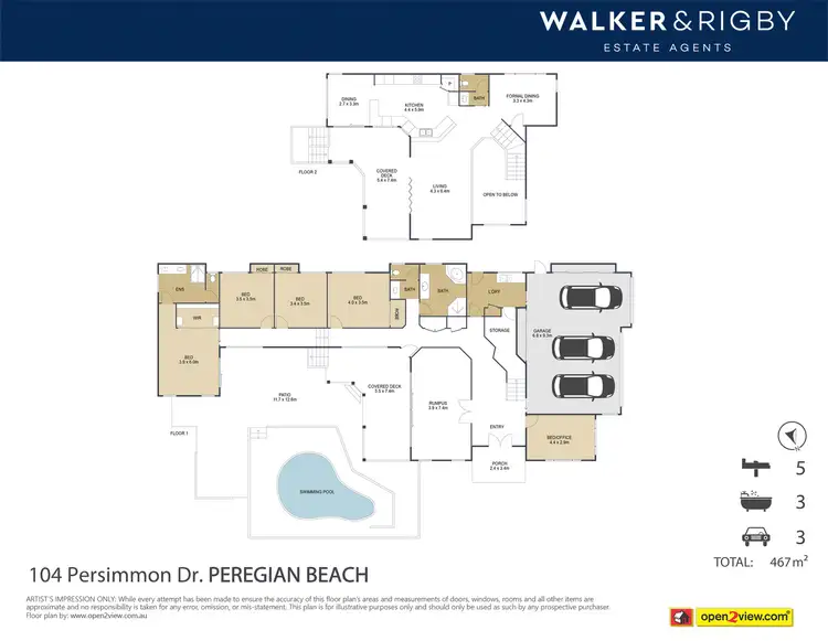 Floorplan of Homely house listing, 104 Persimmon Drive, Peregian Beach QLD 4573