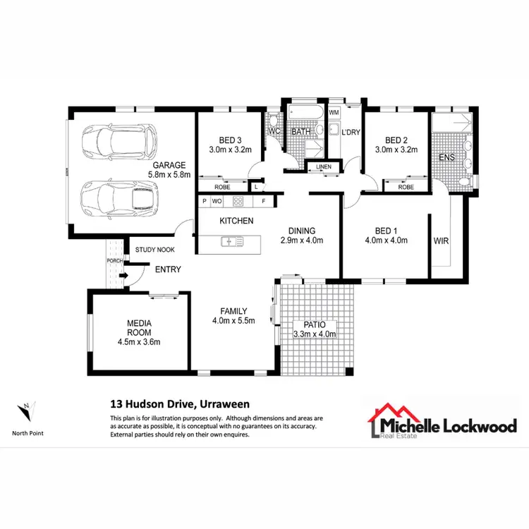 Floorplan of Homely house listing, 13 Hudson Drive, Urraween QLD 4655