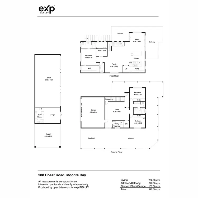 Floorplan of Homely house listing, 288 Coast Road, Moonta Bay SA 5558