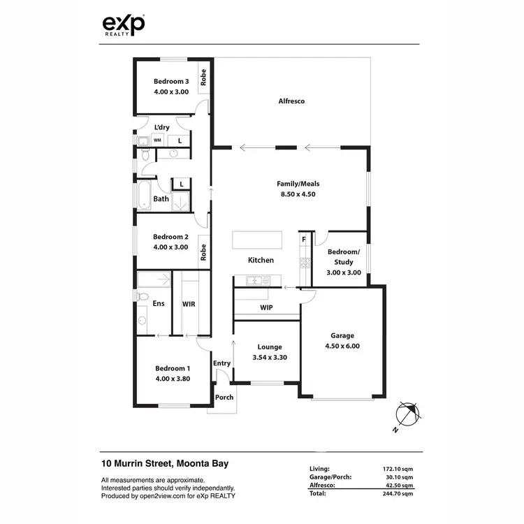 Floorplan of Homely house listing, 10 Murrin Street, Moonta Bay SA 5558