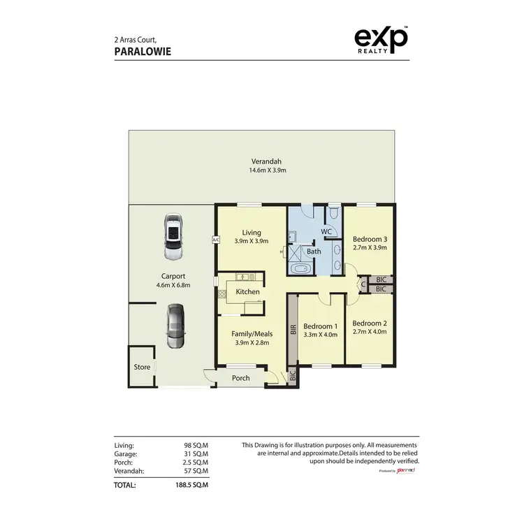 Floorplan of Homely house listing, 2 Arras Court, Paralowie SA 5108