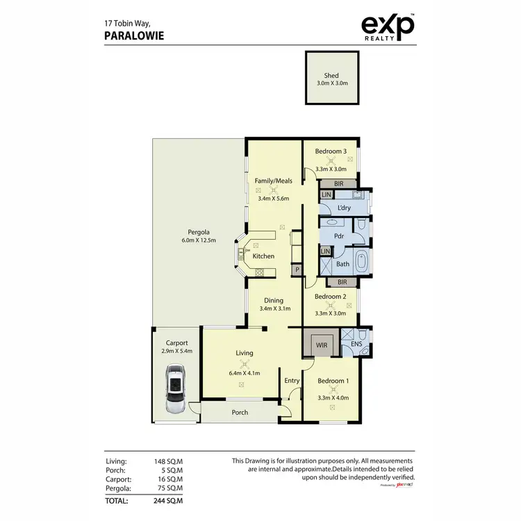 Floorplan of Homely house listing, 17 Tobin Way, Paralowie SA 5108