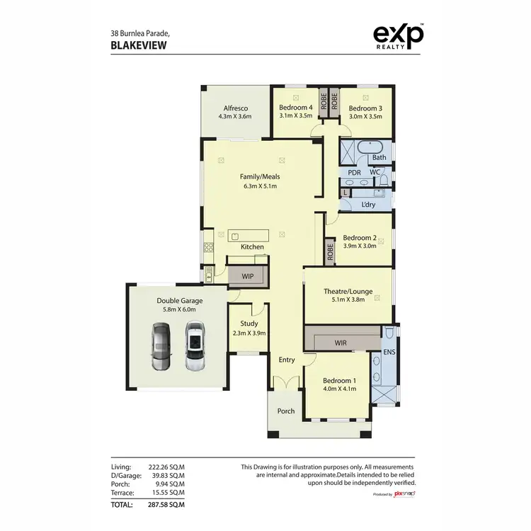 Floorplan of Homely house listing, 38 Burnlea Parade, Blakeview SA 5114
