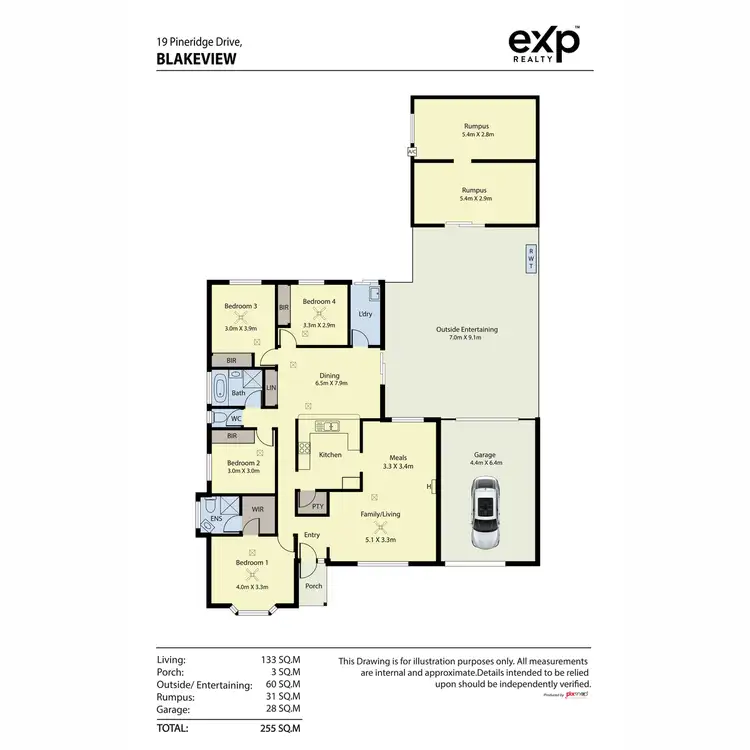 Floorplan of Homely house listing, 19 Pineridge Drive, Blakeview SA 5114