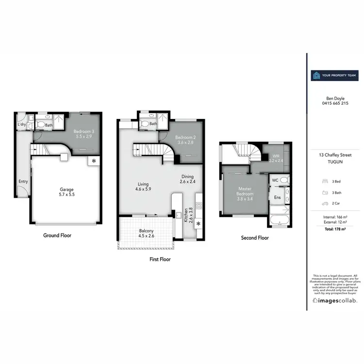 Floorplan of Homely townhouse listing, 3/13 Chaffey Street, Tugun QLD 4224