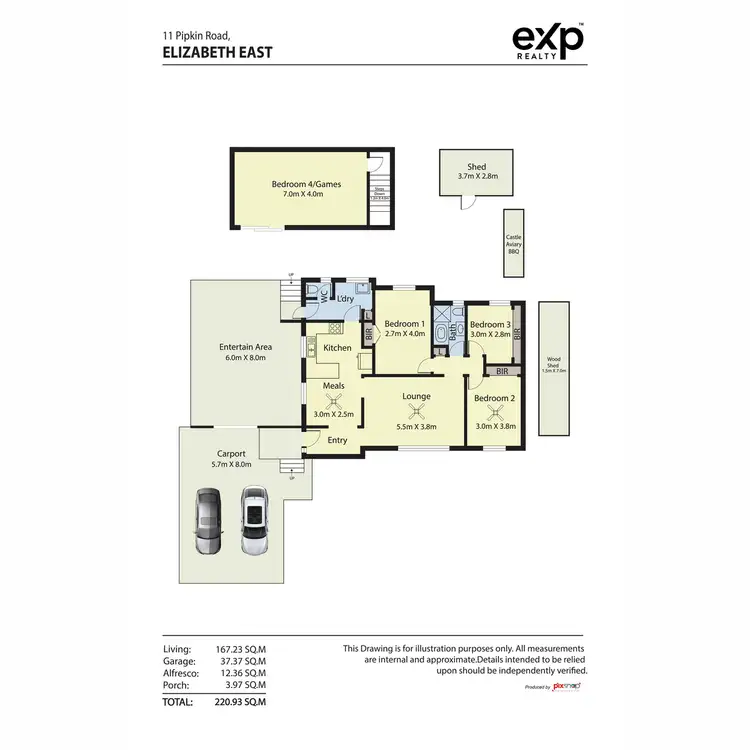 Floorplan of Homely house listing, 11 Pipkin Road, Elizabeth East SA 5112