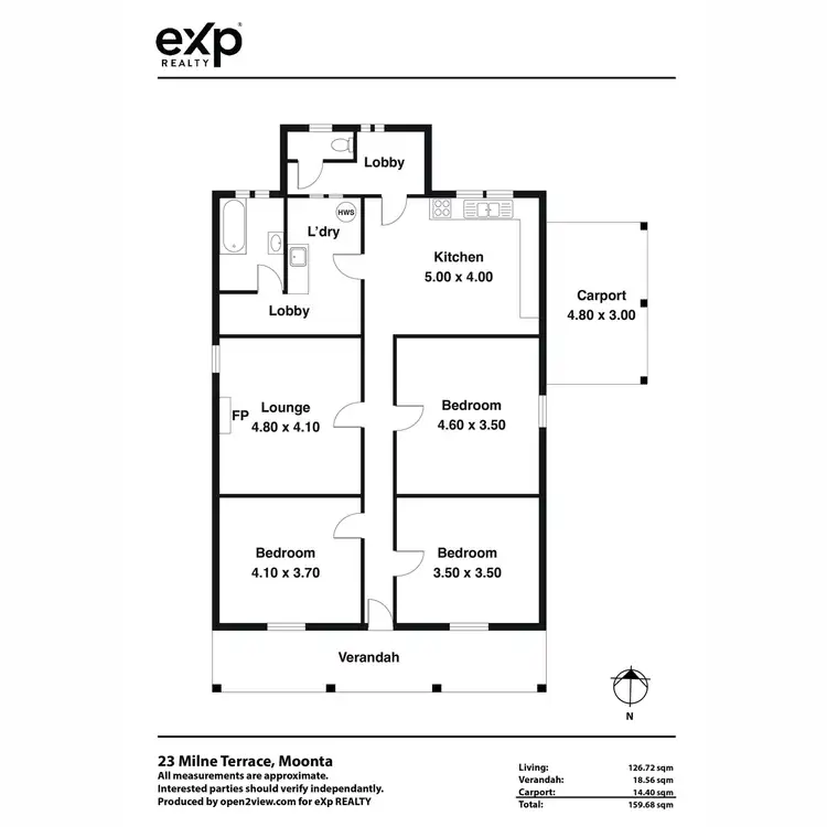 Floorplan of Homely house listing, 23 Milne Terrace, Moonta SA 5558