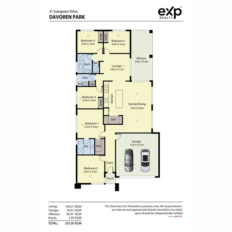 Floorplan of Homely house listing, 31 Evergreen Drive, Davoren Park SA 5113