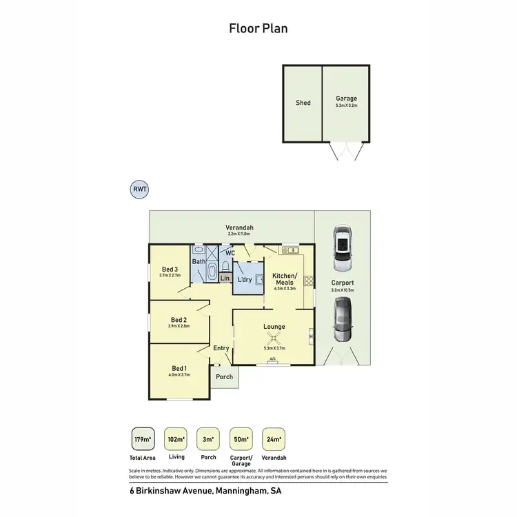 Floorplan of Homely house listing, 6 Birkinshaw Avenue, Manningham SA 5086