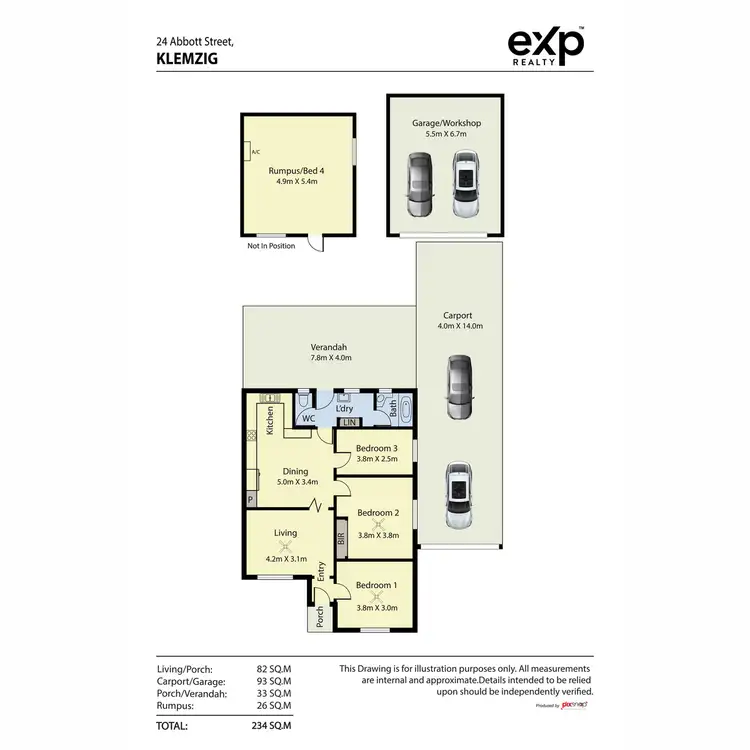 Floorplan of Homely house listing, 24 Abbott Street, Klemzig SA 5087