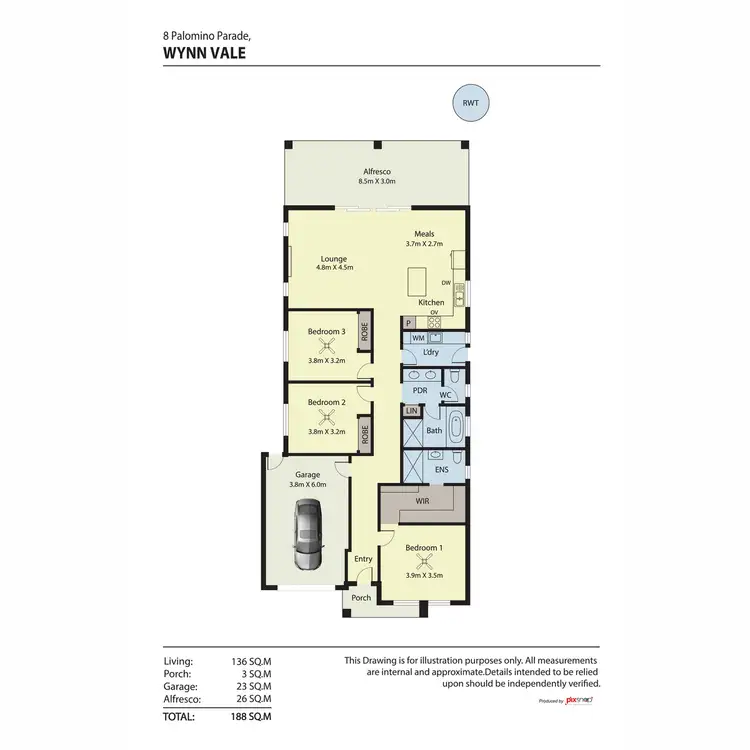 Floorplan of Homely house listing, 8 Palomino Parade, Wynn Vale SA 5127