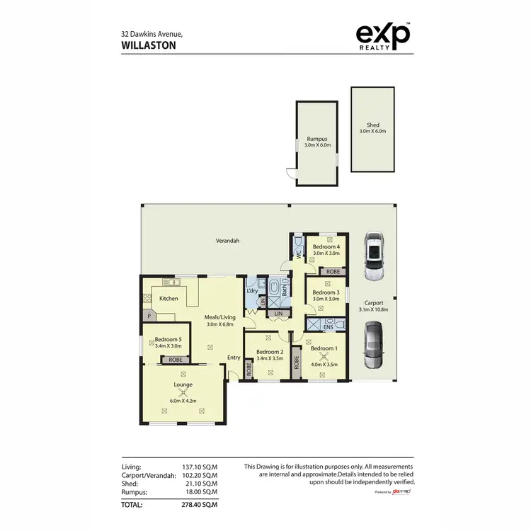 Floorplan of Homely house listing, 32 Dawkins Avenue, Willaston SA 5118