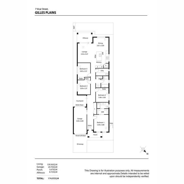 Floorplan of Homely house listing, 7 Vicar Street, Gilles Plains SA 5086