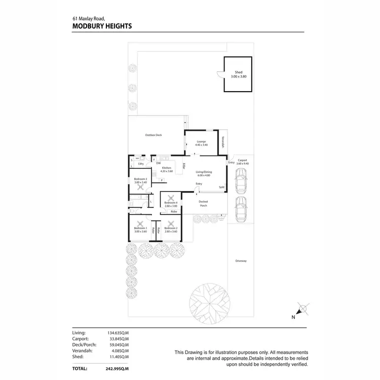 Floorplan of Homely house listing, 61 Maxlay Road, Modbury Heights SA 5092