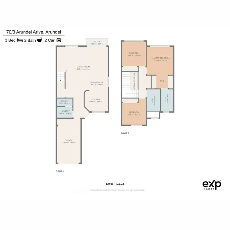 Floorplan of Homely townhouse listing, 70/3 Arundel Drive, Arundel QLD 4214