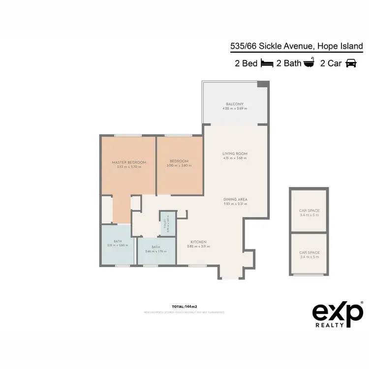 Floorplan of Homely unit listing, 535/66 Sickle Avenue, Hope Island QLD 4212